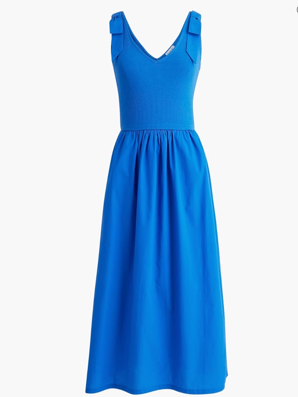 J. Crew Blue Bow Strap Mixy Dress